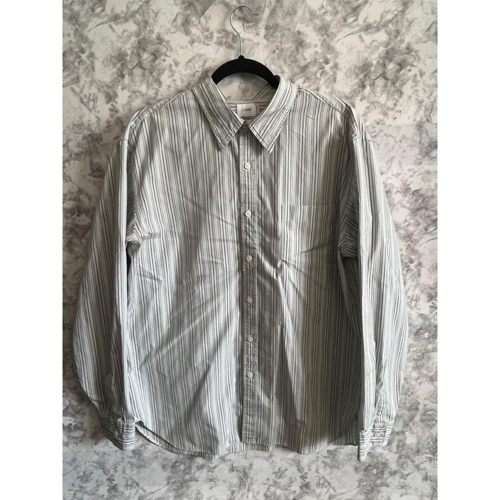 J.Crew Shirt Mens Striped Button Down Long‎ Sleeve Chest Pocket Shirt XL